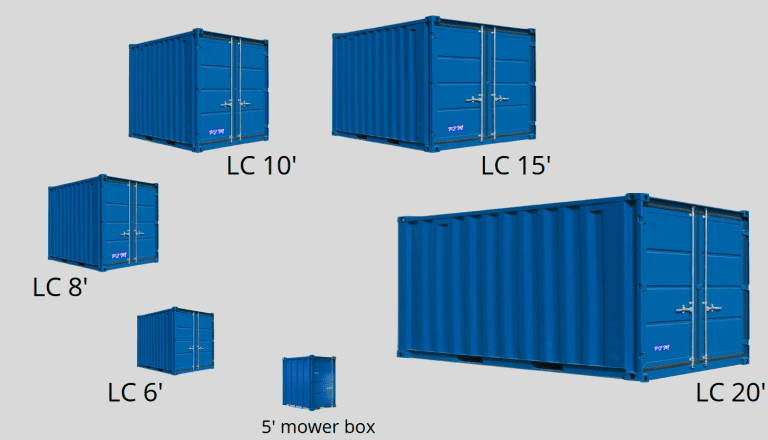 CONTENEURS | Vente & Location (6’, 8’, 9’, 10’, 15’, 20’, 5'Mover Box) | P2M