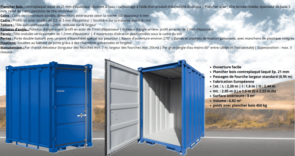 CONTENEURS | Vente & Location (6’, 8’, 9’, 10’, 15’, 20’, 5'Mover Box) | P2M – Image 4